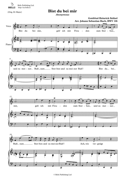 Bist du bei mir, BWV 508 (2) (C Major)