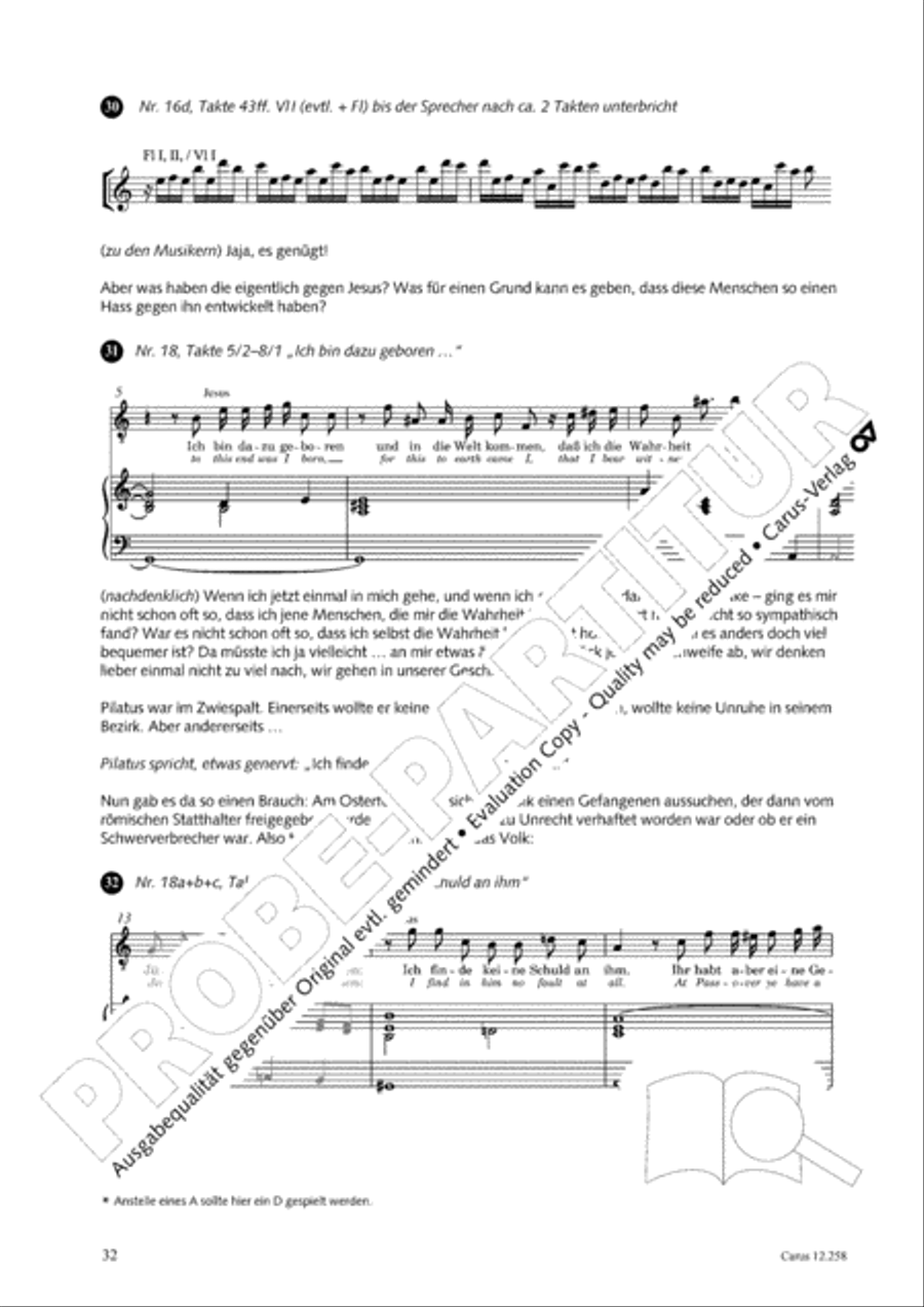 Johann Sebastian Bachs Johannes-Passion fur Kinder und Jugendliche STB scores gallery preview page 33