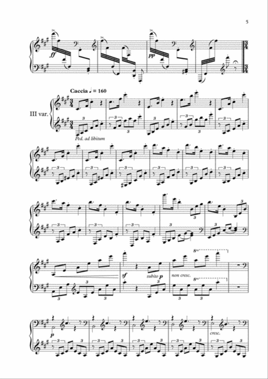 Variations on a Bach Theme - for piano Easy Piano scores gallery preview page 5