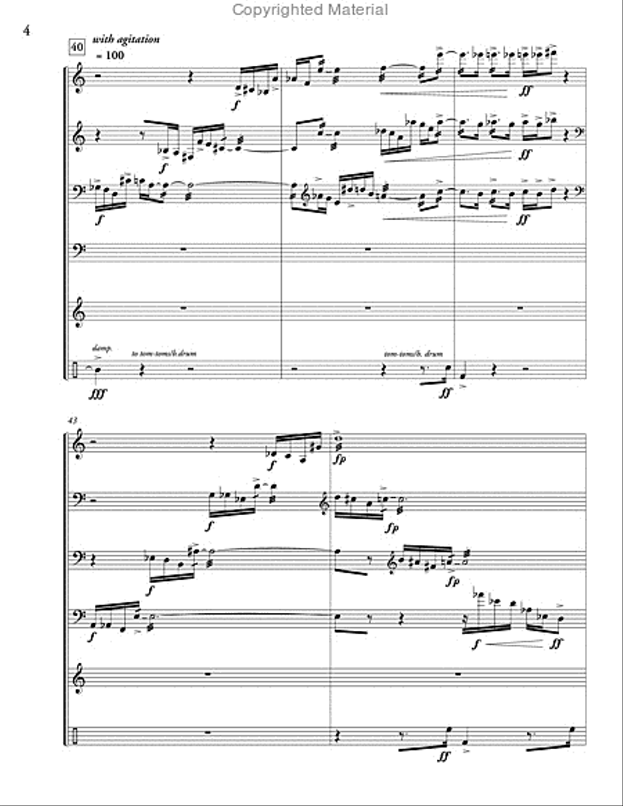 Normandy Beach - 1944 Percussion Ensemble scores gallery preview page 5