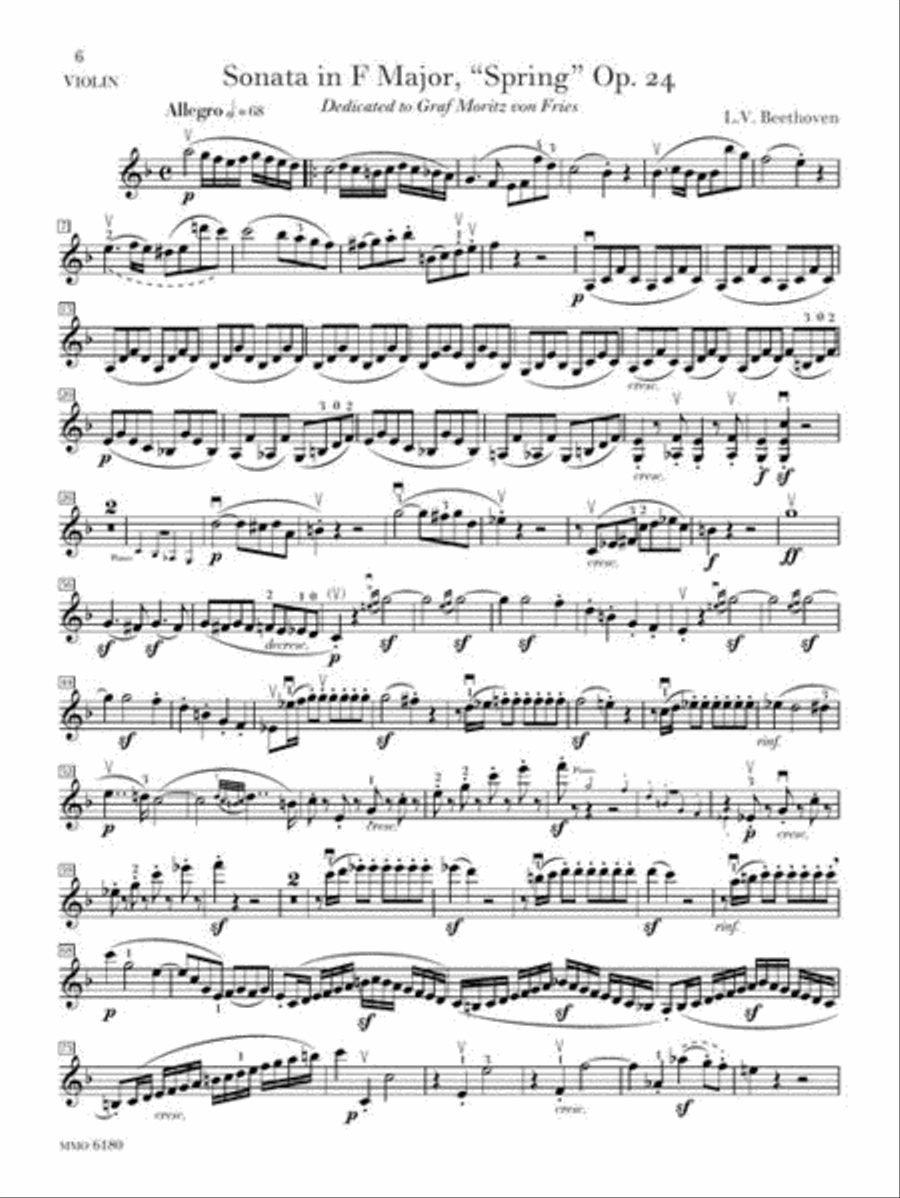 Beethoven – Two Sonatas for Violin and Piano Violin Solo scores gallery preview page 4