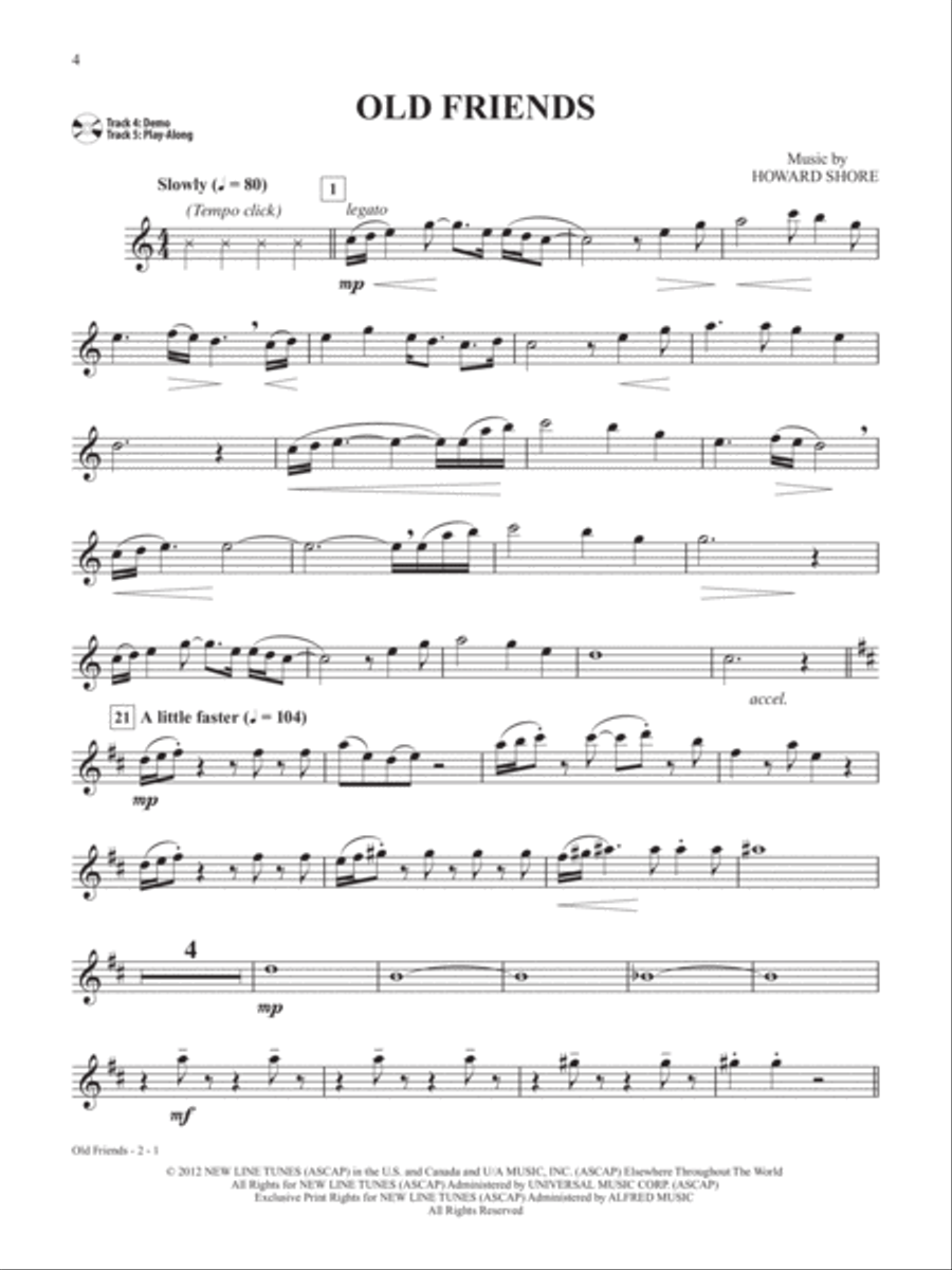 The Hobbit -- The Motion Picture Trilogy Instrumental Solos Alto Saxophone scores gallery preview page 4
