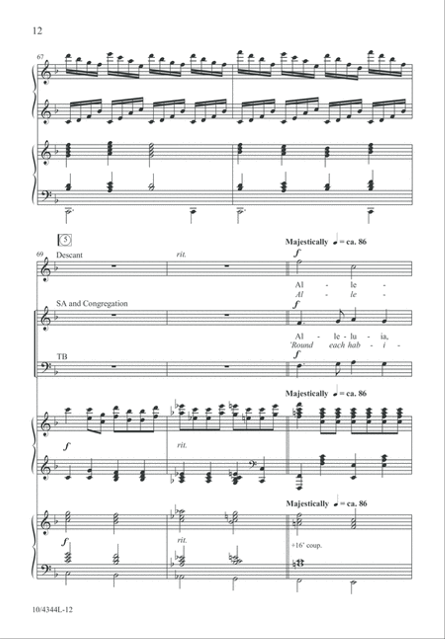 Easter Hymn of Praise 4-Part scores gallery preview page 12