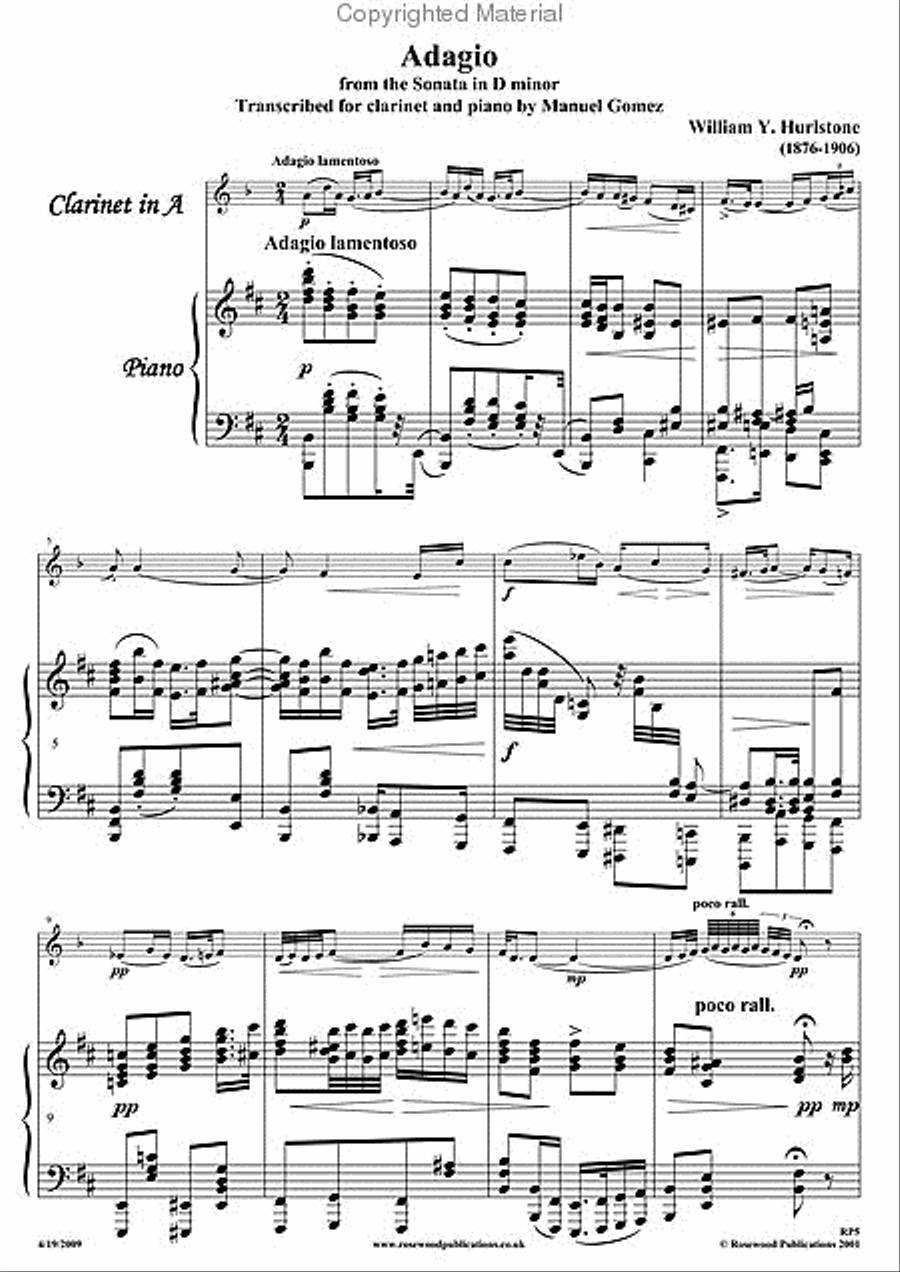 Adagio A Clarinet scores gallery preview page 2