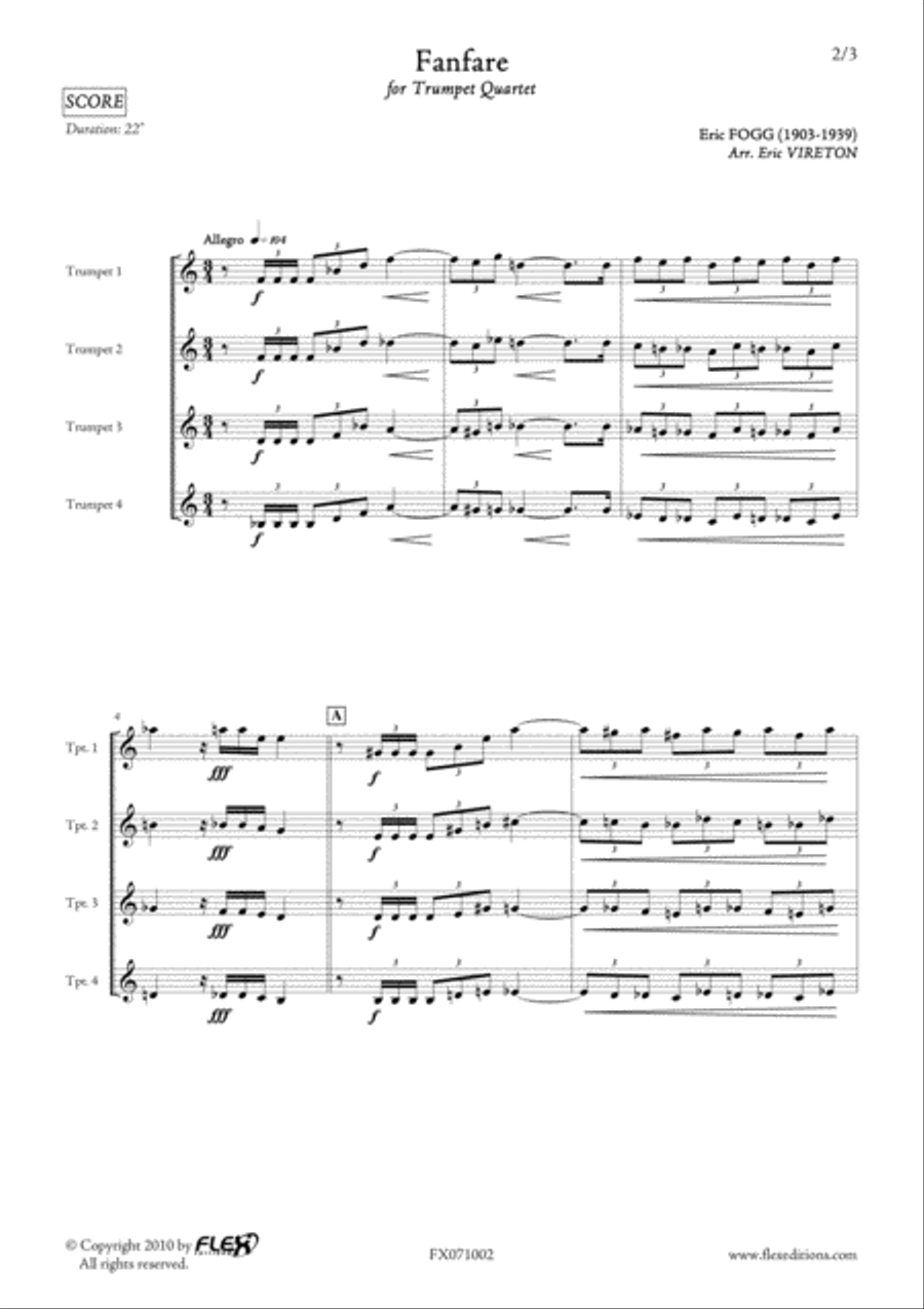 Fanfare Fanfare Trumpet scores gallery preview page 2