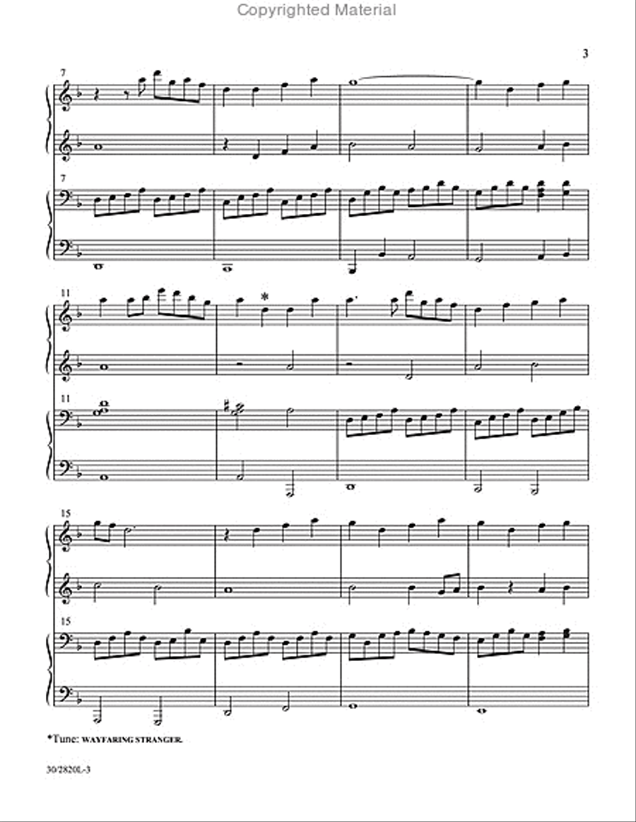 A Garland of Carols - 4-hand Piano Part Choir scores gallery preview page 3