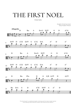 The First Noel (Viola Solo) - Christmas Carol