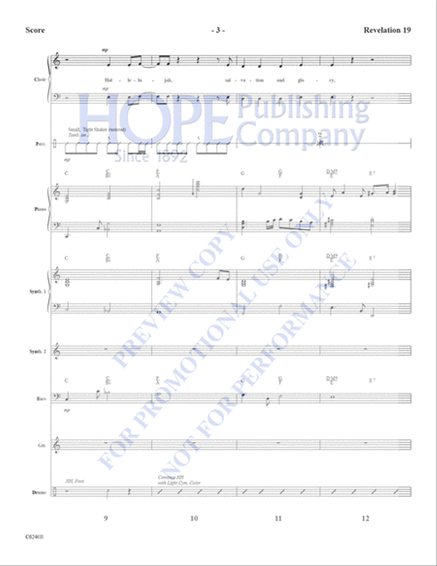 Revelation 19-Rhythm Parts Choir scores gallery preview page 4