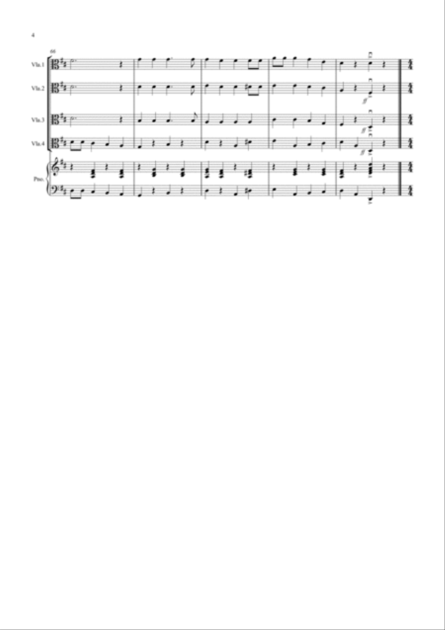 3 Jazzy Christmas Pieces for Viola Quartet Viola Solo scores gallery preview page 4