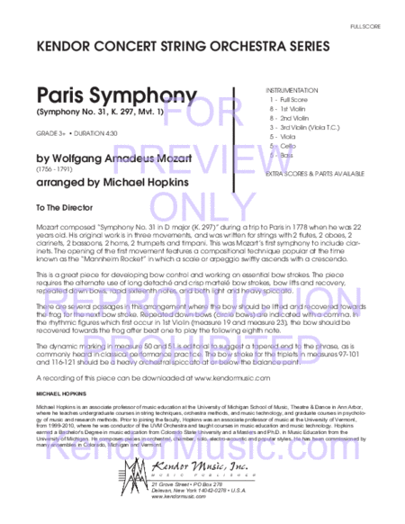 Paris Symphony (Symphony No. 31, K. 297, Mvt. 1) image number null