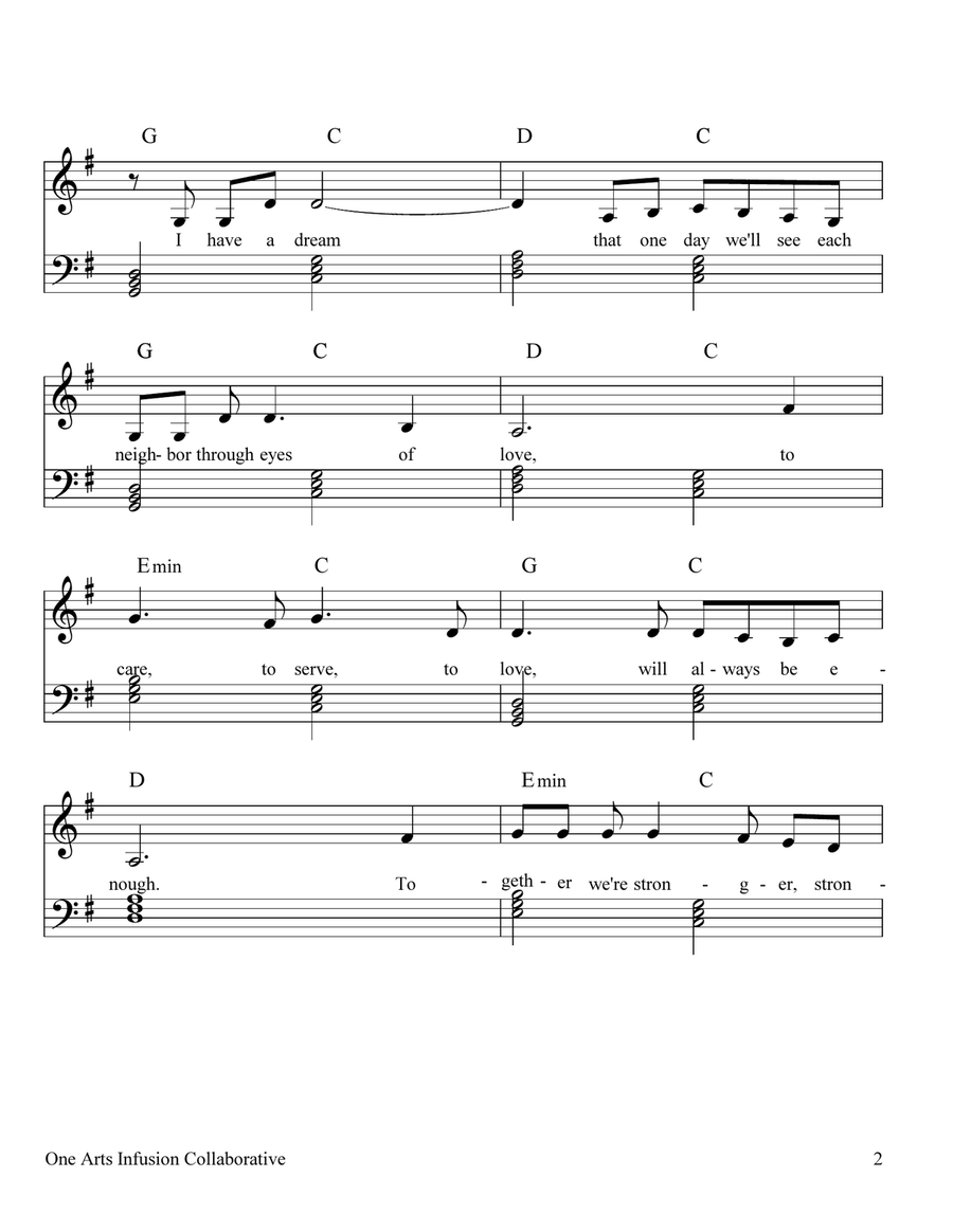 I Have A Dream: A Children's Song About Martin Luther King, Jr. Piano, Vocal scores gallery preview page 3