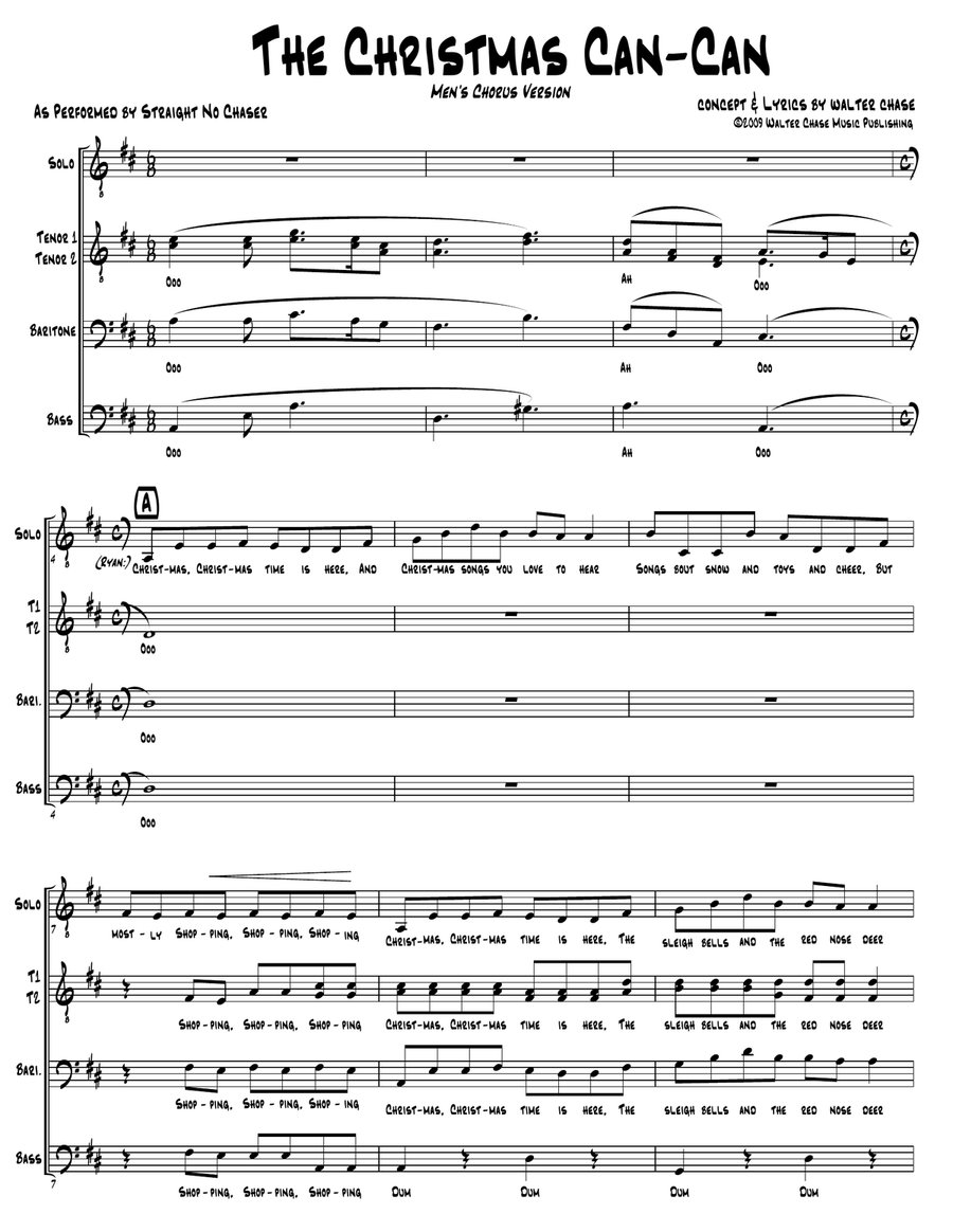 The Christmas Can-Can (as performed by Straight No Chaser) - TTBB TTBB scores gallery preview page 2