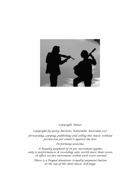 La Cumparsita arr. for violin or cello & guitar