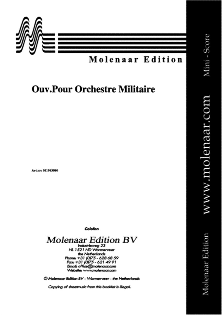 Ouverture Pour Orchestre Militaire image number null