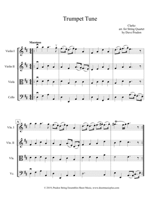 Clarke Trumpet Tune for String Quartet