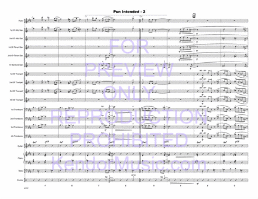 Pun Intended Pun Intended Jazz Ensemble scores gallery preview page 3