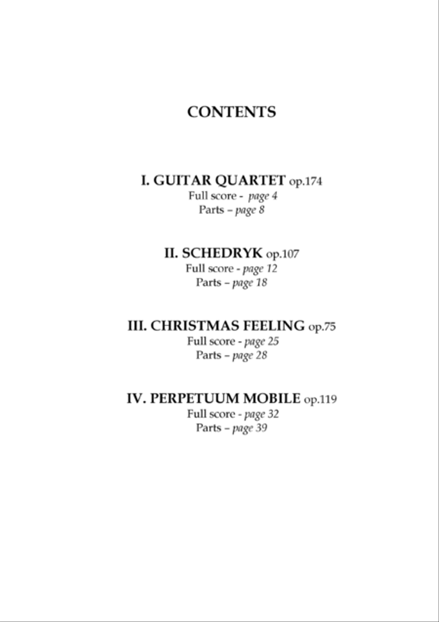 MUSIC for 4 GUITARS MUSIC for 4 GUITARS Full Orchestra scores gallery preview page 4