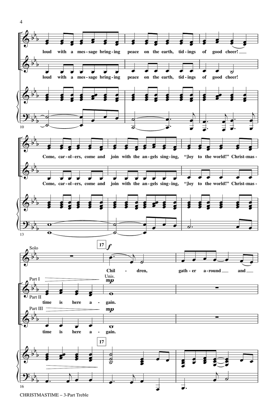 Christmastime Christmastime 3-Part scores gallery preview page 2