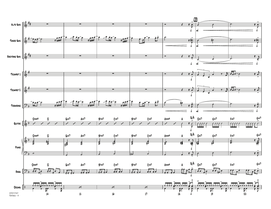 Fantasy - Conductor Score (Full Score) Jazz Ensemble scores gallery preview page 4