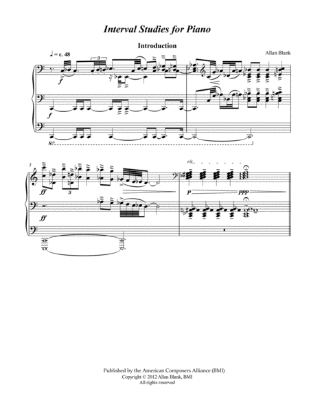 [Blank] Interval Studies for Piano