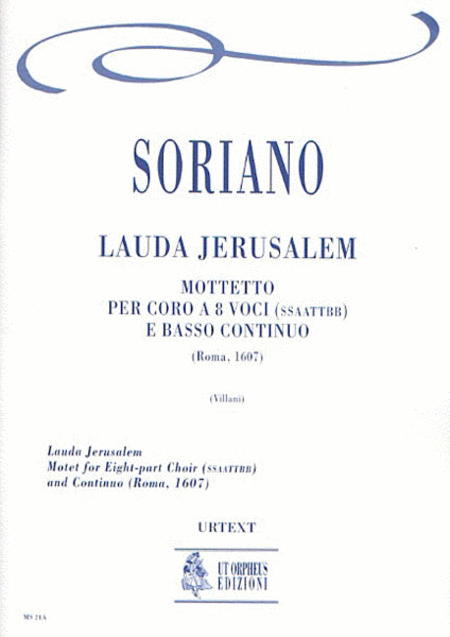 Lauda Jerusalem. Motet (Roma 1607) for 8-part Choir (SATB-SATB) and Continuo