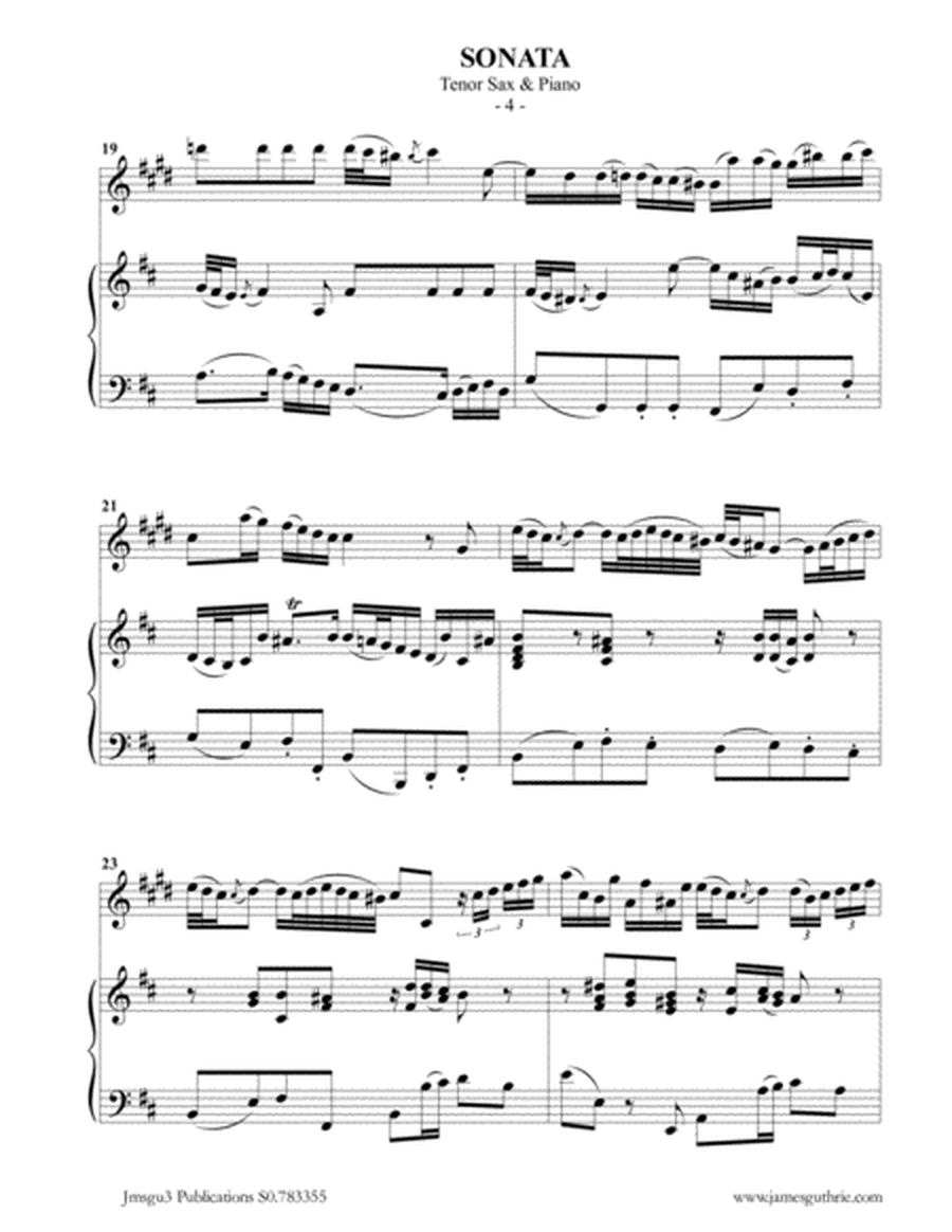 BACH: Six Sonatas BWV 1030-1035 for Tenor Sax & Piano image number null