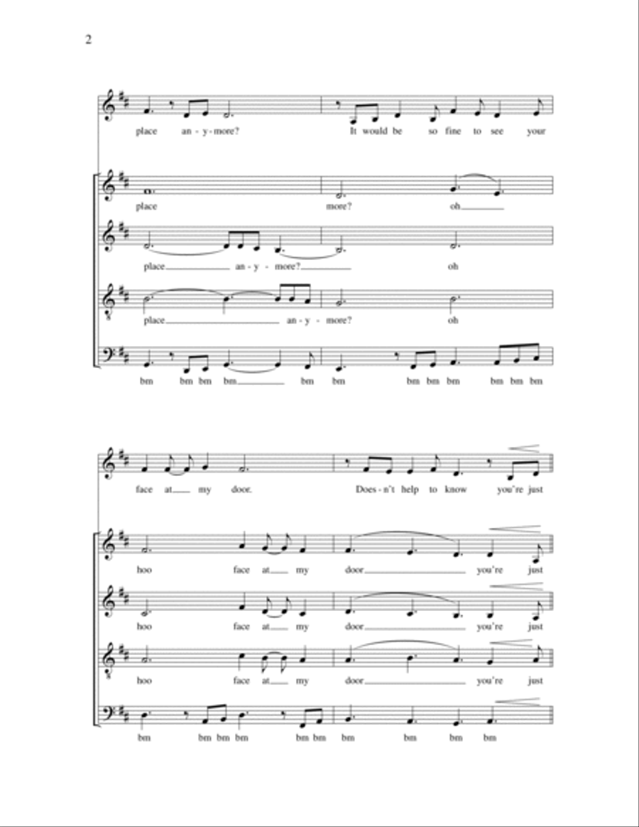So Far Away 4-Part scores gallery preview page 2