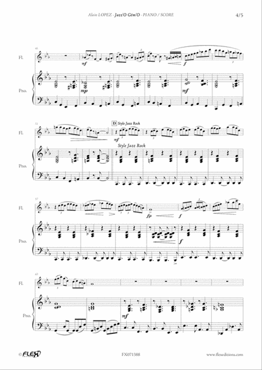 Jazz'O Gem'O Flute Solo scores gallery preview page 4