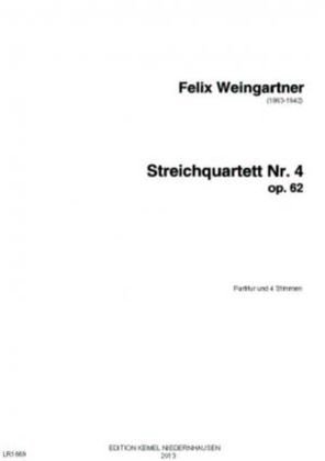 Book cover for Streichquartett Nr. 4 in D dur, op. 62
