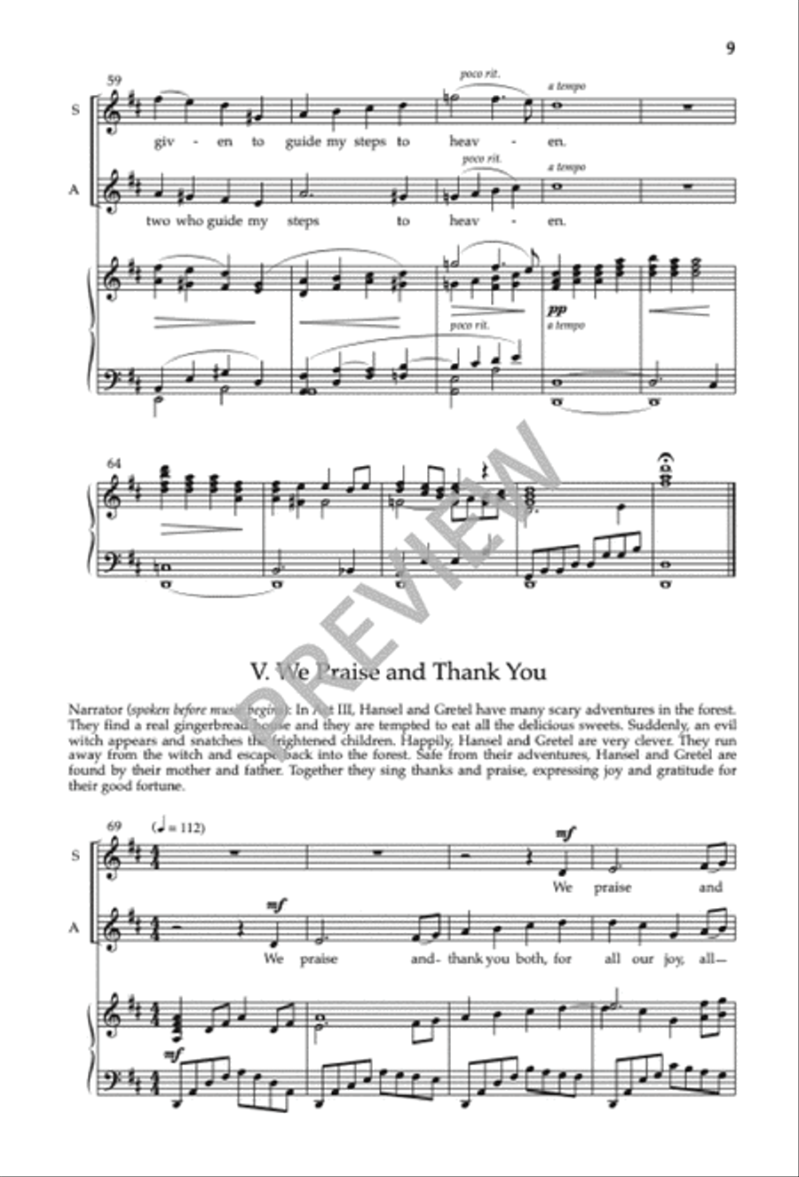 Hansel and Gretel Choral Suite II SA scores gallery preview page 10