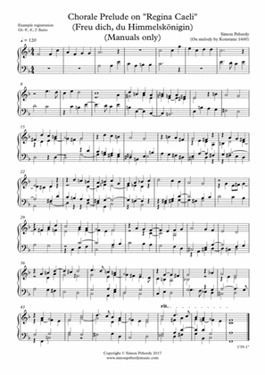 Organ Chorale Prelude on Regina Caeli (Coeli) (Freu dich O Himmelsk