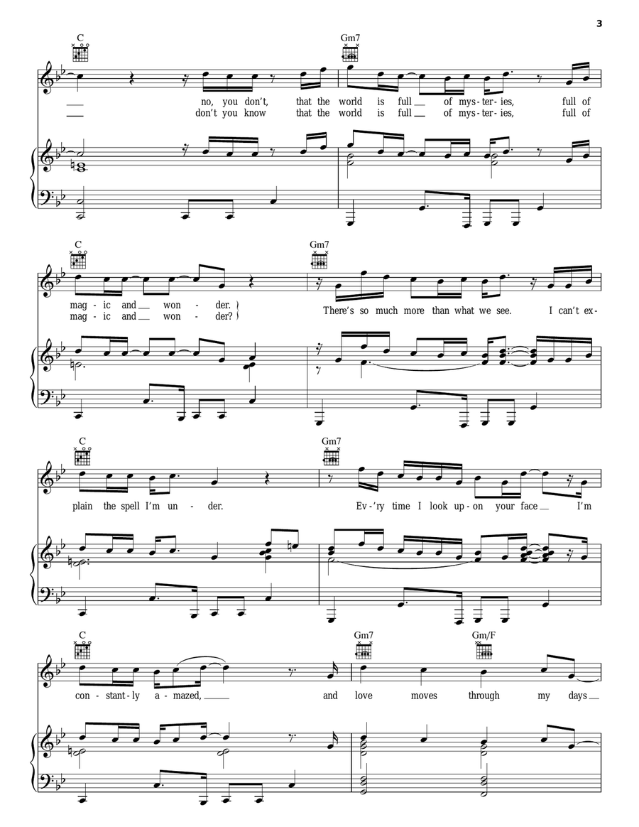Mysterious Ways Acoustic Guitar scores gallery preview page 3