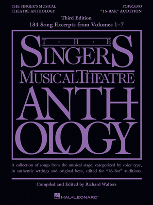 Book cover for The Singer's Musical Theatre Anthology - 16-Bar Audition - 3rd Edition from Volumes 1-7