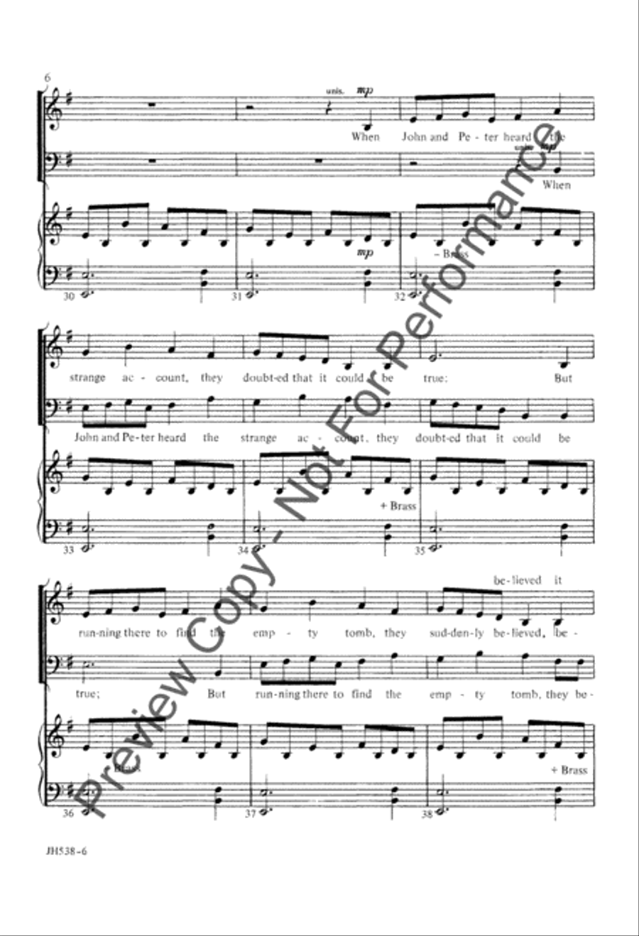 He Is Not Here! 4-Part scores gallery preview page 6