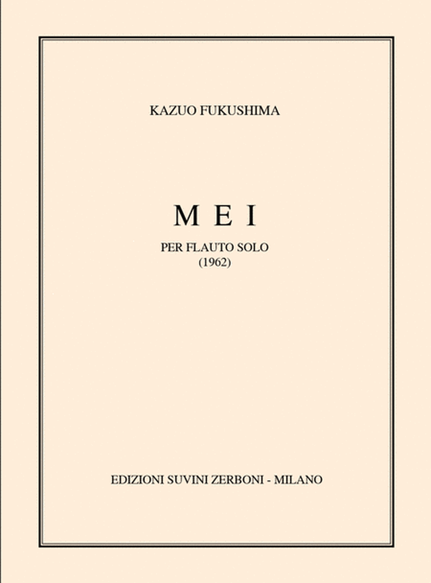 Mei (1962) Per Flauto Solo
