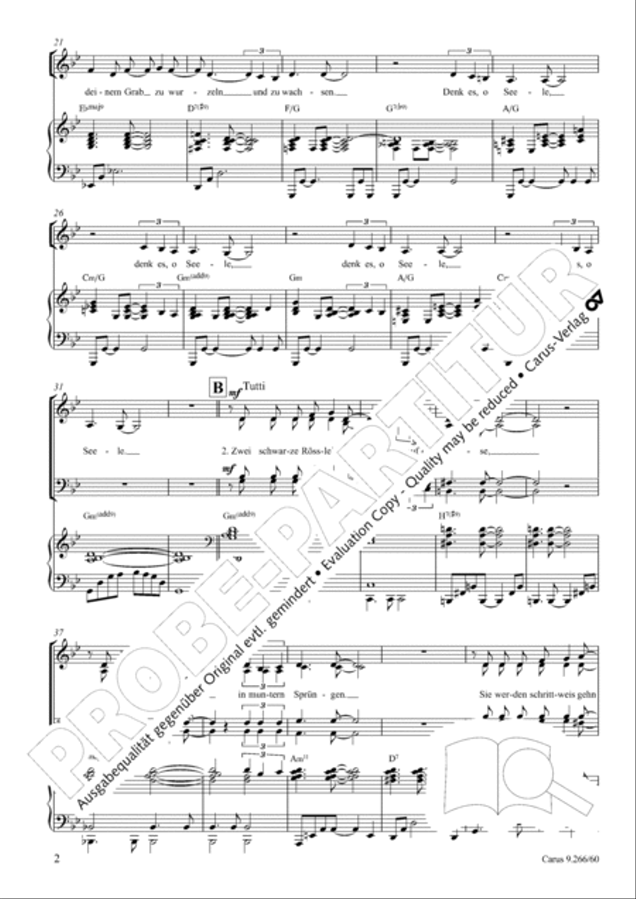 Denk es, o Seele! 4-Part scores gallery preview page 3