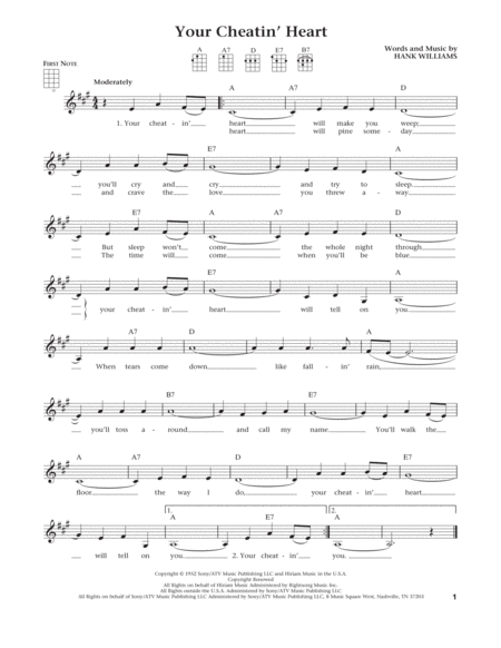 Your Cheatin' Heart (from The Daily Ukulele) (arr. Liz and Jim Beloff)