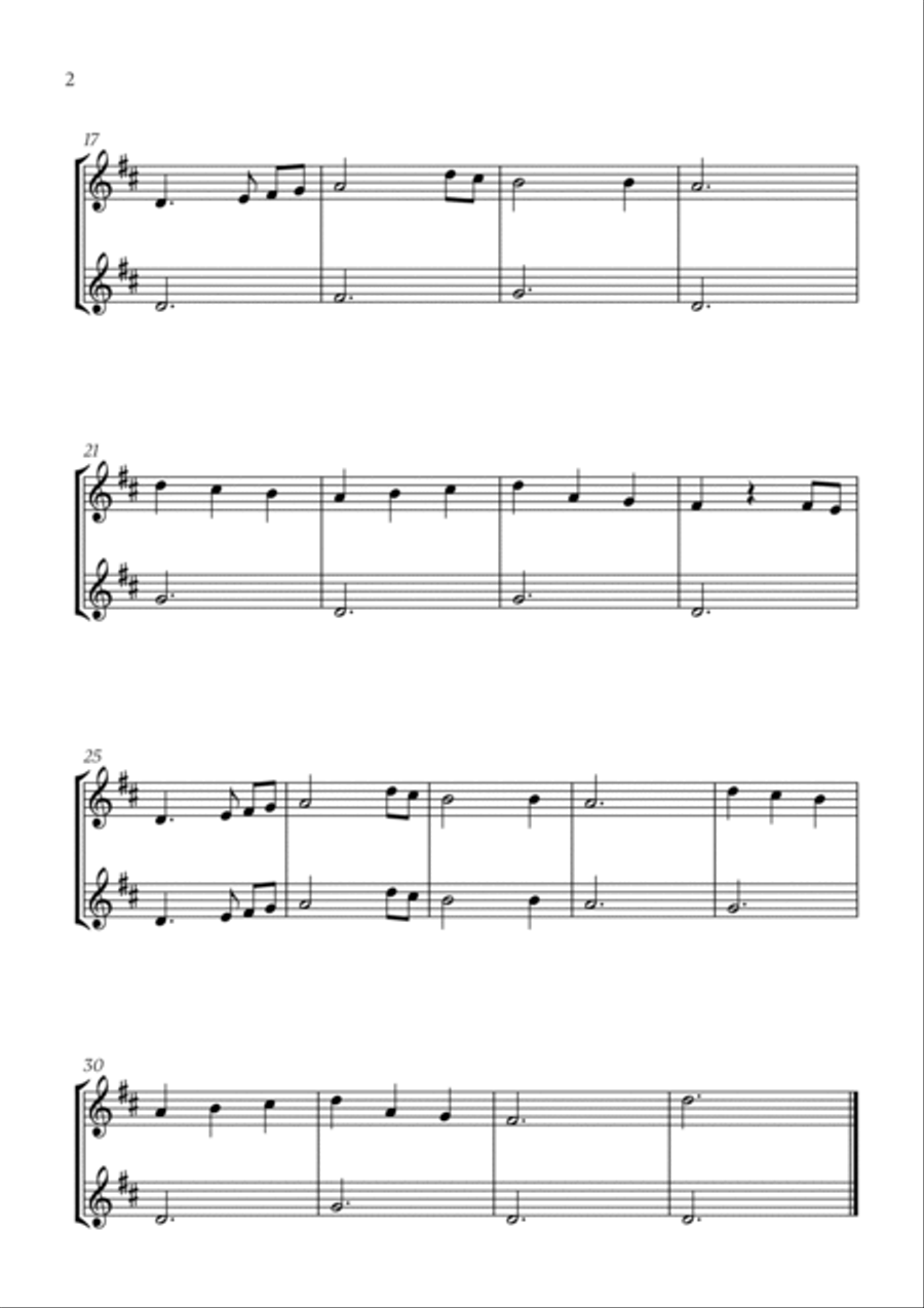 The First Noel (for Oboe and Violin) Oboe scores gallery preview page 2