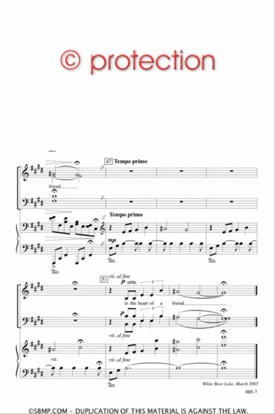 The Arrow and The Song - SATB Octavo 4-Part scores gallery preview page 6