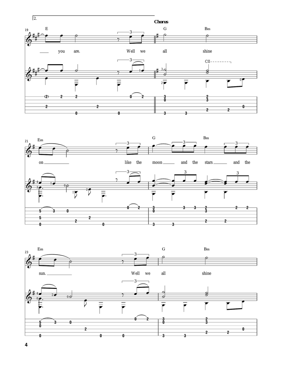 Instant Karma Instant Karma Acoustic Guitar scores gallery preview page 4