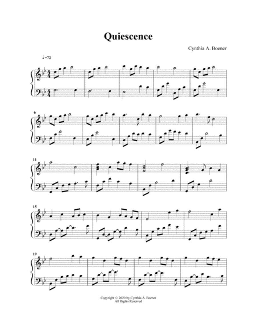 Quiescence Quiescence Harp scores gallery preview page 1