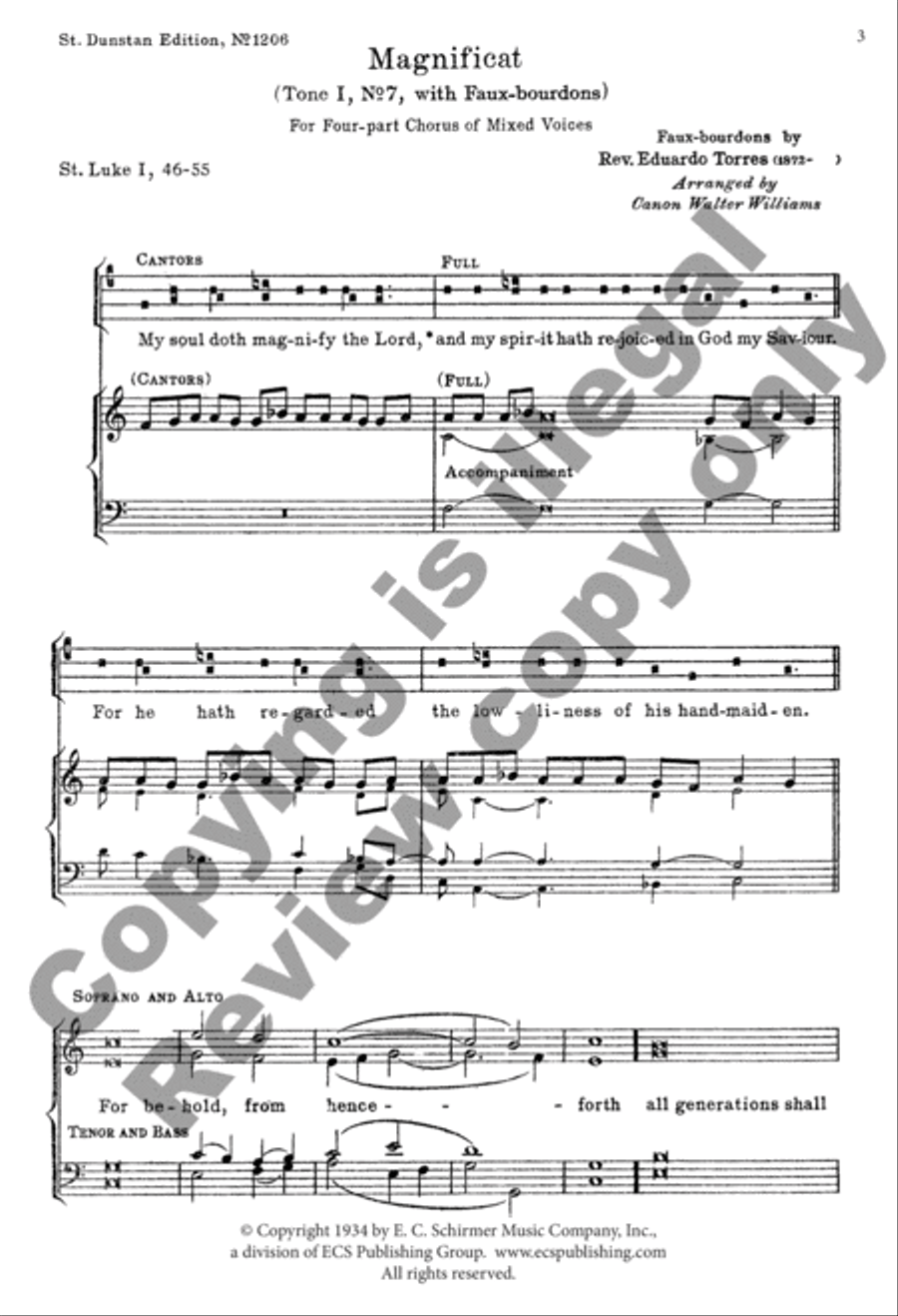 Magnificat & Nunc Dimittis 4-Part scores gallery preview page 3