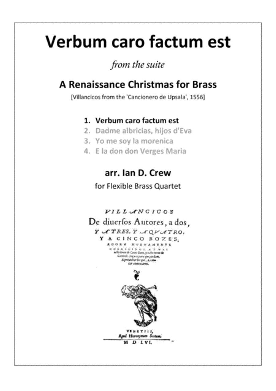 Verbum caro factum est Brass Ensemble scores gallery preview page 1