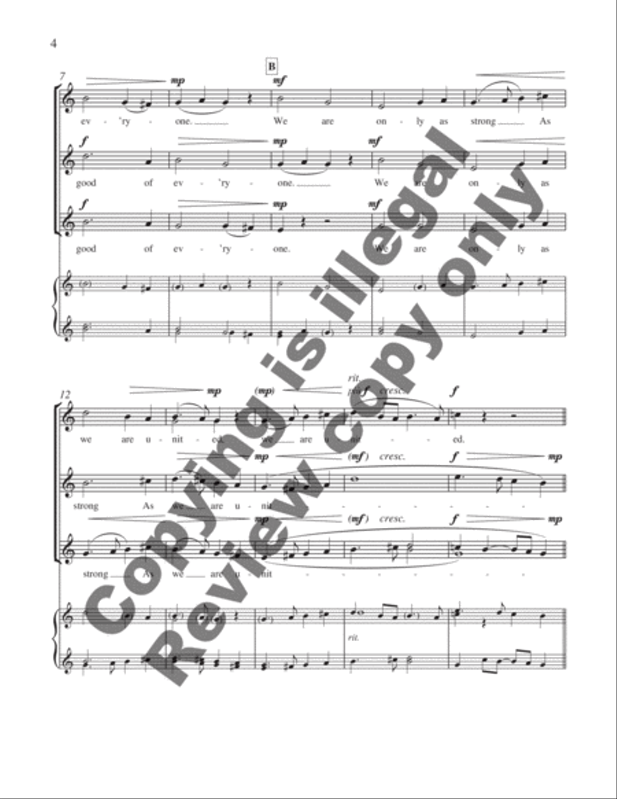 A Vision of Peace: 1. United SSATBB scores gallery preview page 4