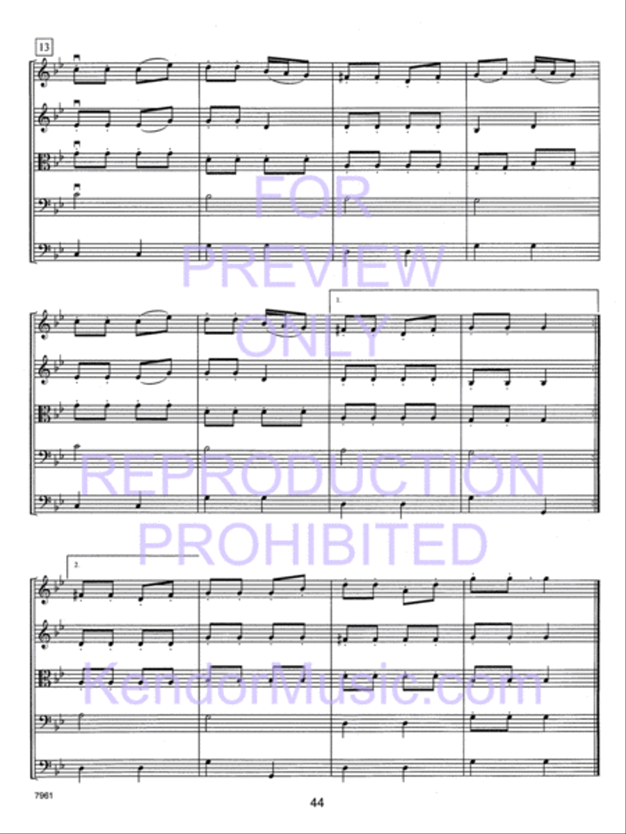 Holiday Strings (Score) String Orchestra scores gallery preview page 45