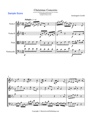 CHRISTMAS CONCERTO - Adagio & Allegro - STRING QUARTET - Concerto VIII Op. 6 No. 8, Fatto per la not