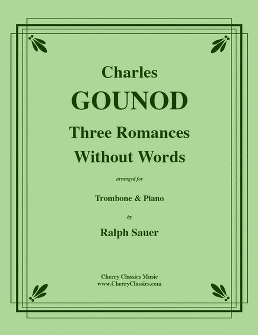 Three Romances Without Words for Trombone & Piano