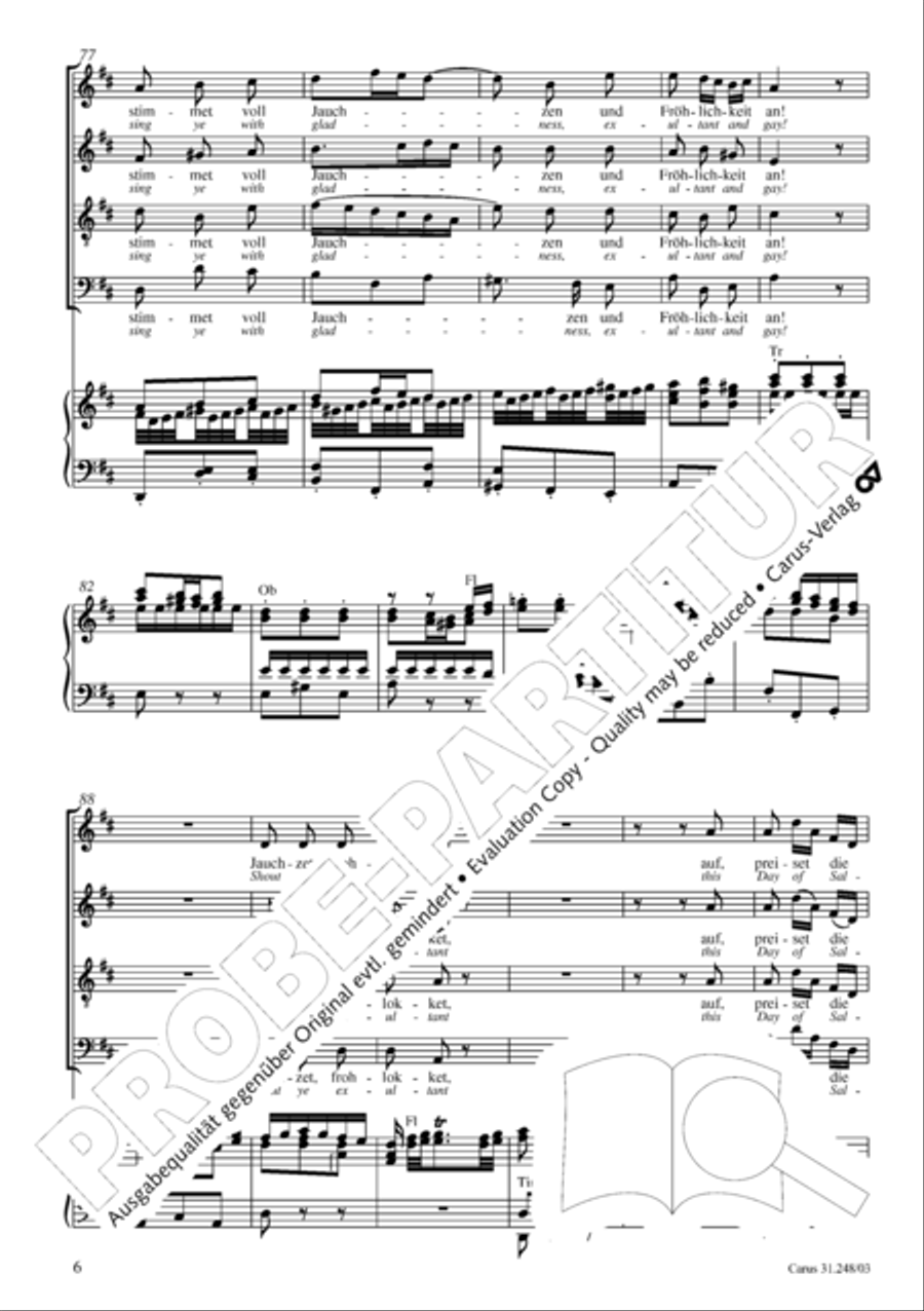 Christmas oratorio (Weihnachtsoratorium, Teile I-III) 4-Part scores gallery preview page 11