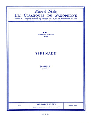 Book cover for Serenade - Classiques No. 56