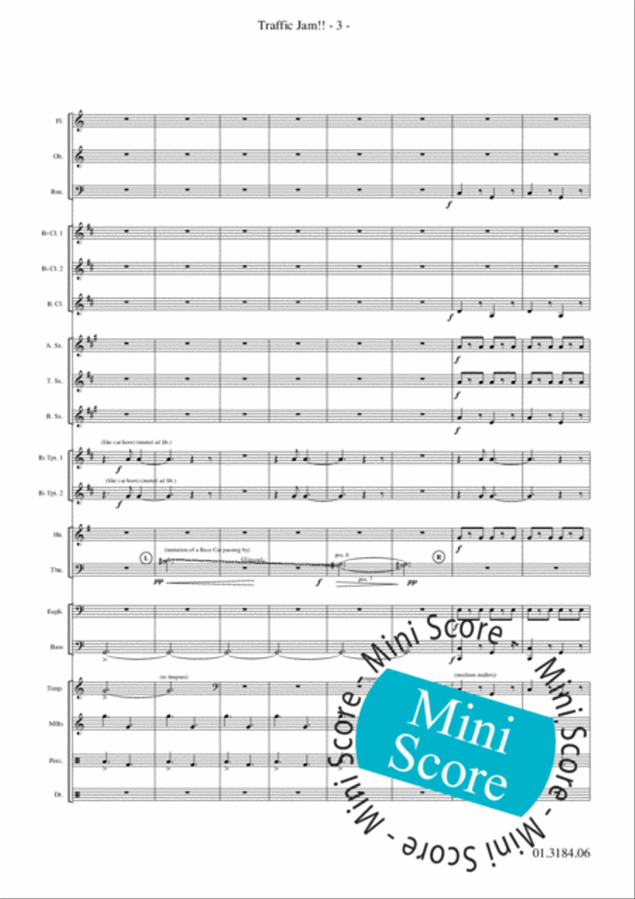 Traffic Jam!! Concert Band scores gallery preview page 7